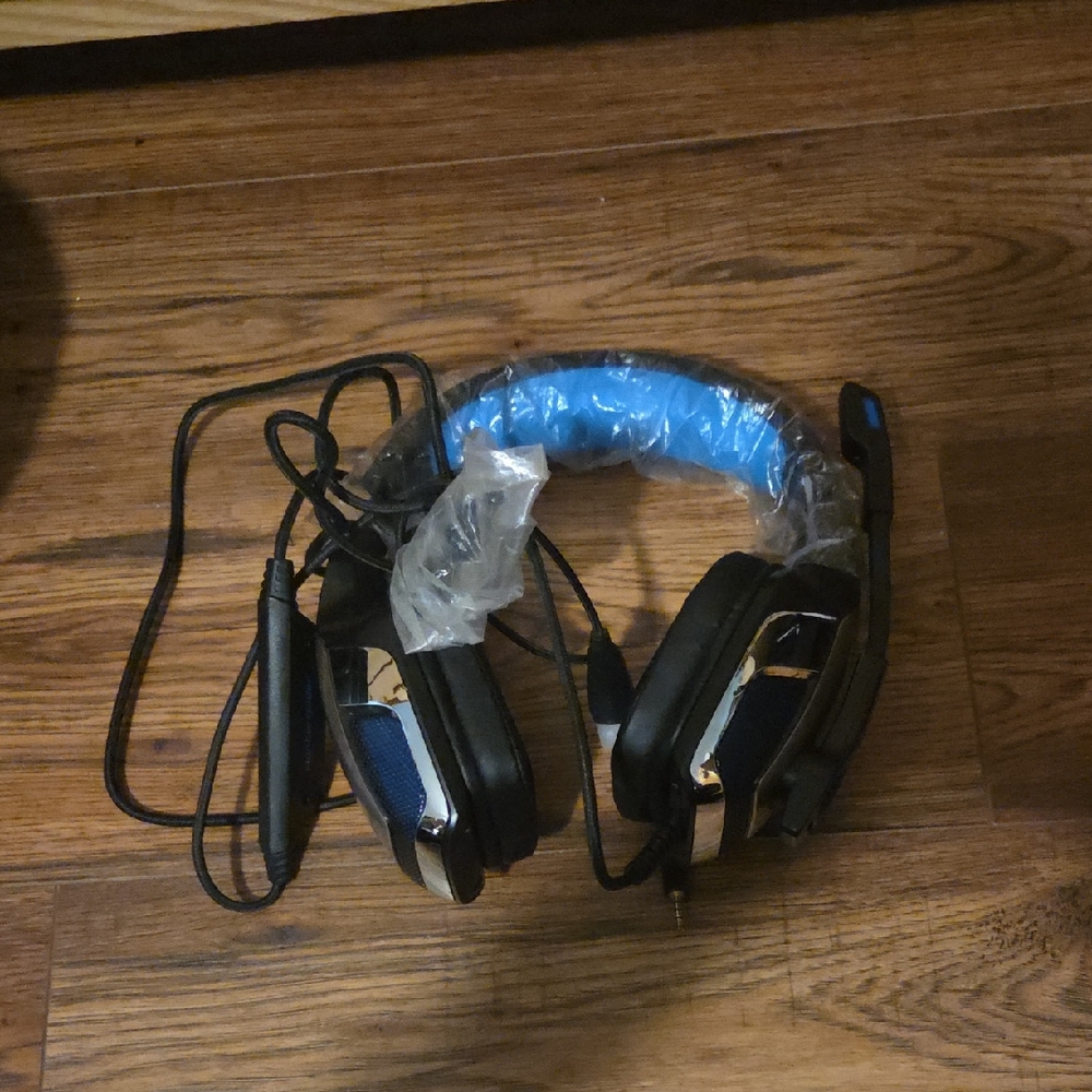 Gaming Headset with Blue Accents